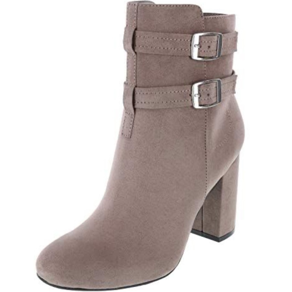 PRICE REDUCED! - Pink Suede Black Heel Strappy Ankle Boots Size 6 Women’s US